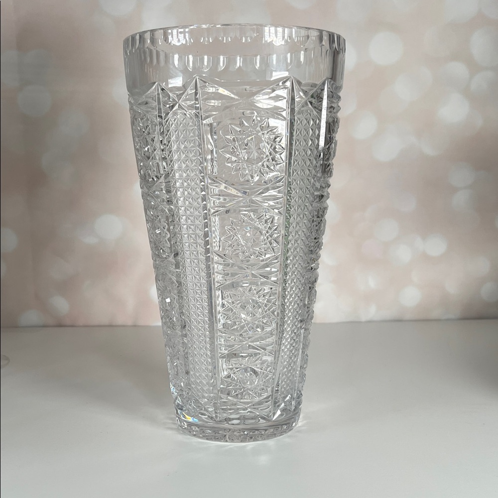 Bohemia Czech Elegant Crystal Cut Vase